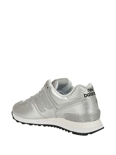 New Balance 574 Glitter Punk Sneaker In Silver | ModeSens