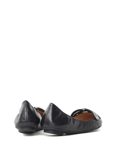 Shop Marc Jacobs Willa Embellished Leather Ballet Flats In Nero