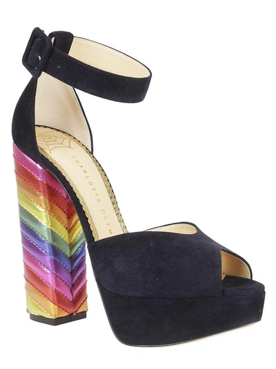 Shop Charlotte Olympia Eugenie Rainbow Heel Sandals In Multicolor