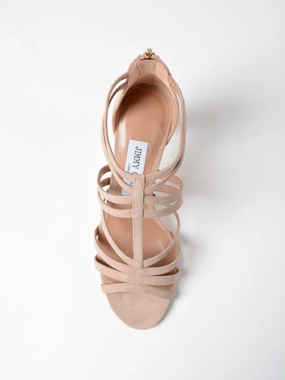 Shop Jimmy Choo Selina 85 Sandals In Ballet Pink