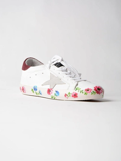 Shop Golden Goose Superstar Baux Hand Painted Sneakers In White
