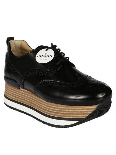 Shop Hogan H222 Platform Sneakers In Nero