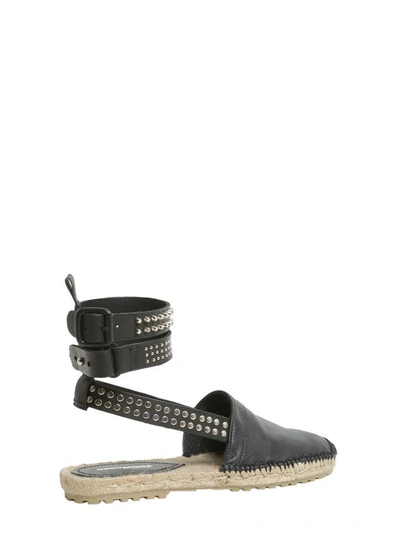 Shop Dsquared2 Rock & Cross Flat Espadrilles In Nero