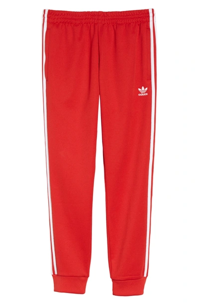 Shop Adidas Originals Track Pants In Scarlet