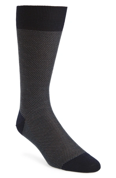 Shop Pantherella 'vintage Collection - Blenheim' Merino Wool Blend Socks In Navy