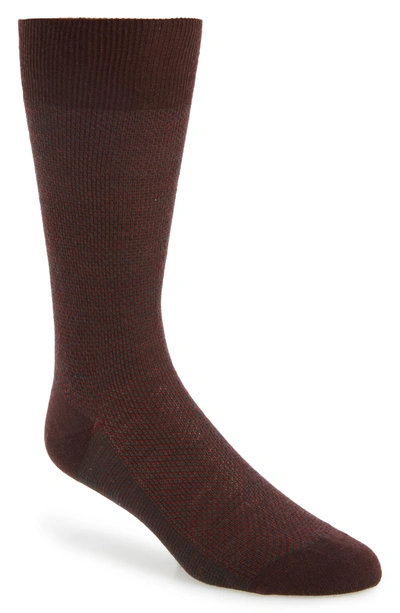 Shop Pantherella 'vintage Collection - Blenheim' Merino Wool Blend Socks In Maroon