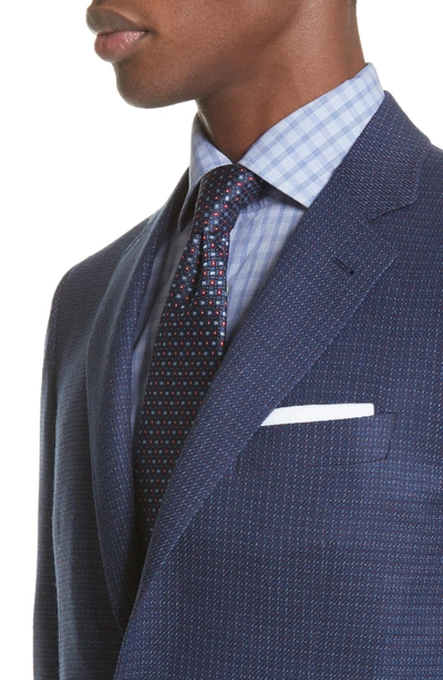 Shop Canali Classic Fit Check Wool Sport Coat In Blue