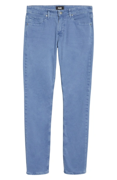 Shop Paige Lennox Slim Fit Five-pocket Pants In Vintage Mariner