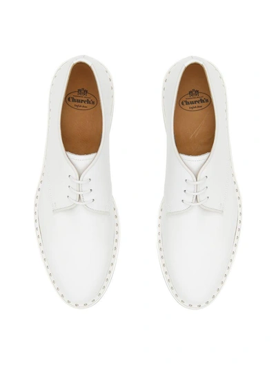 Shop Church's Studded Derby Shoes In White 1 (white)