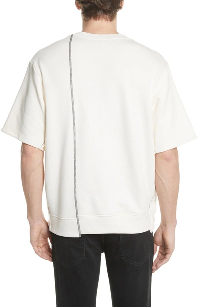 Shop 3.1 Phillip Lim / フィリップ リム Reconstructed Short Sleeve Sweatshirt In Ecru