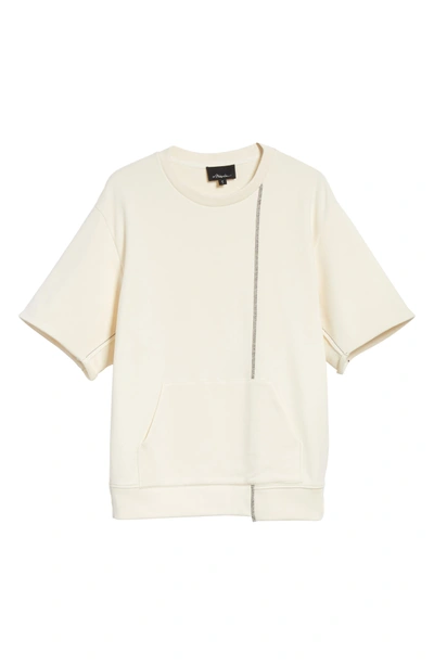Shop 3.1 Phillip Lim / フィリップ リム Reconstructed Short Sleeve Sweatshirt In Ecru