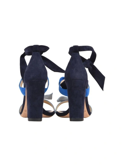 Shop Alexandre Birman Lolita Block Sandal 9 Cm In Blu/azzurro/celeste