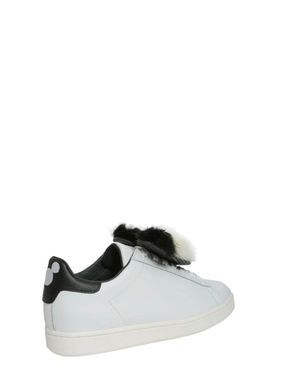 Shop Moa Usa Mickey Mouse Sneakers In Bianco