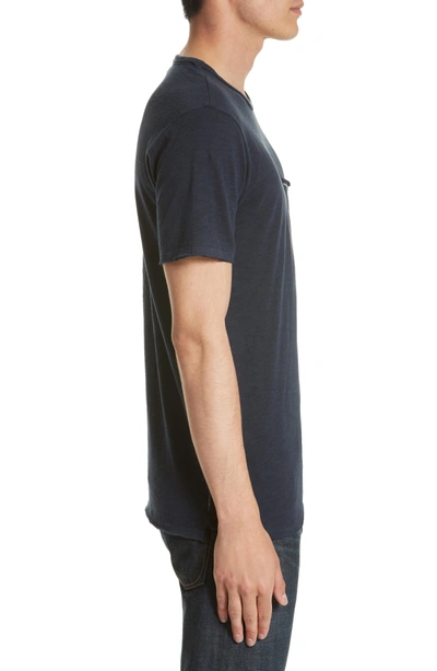 Shop Rag & Bone Owen Slim Fit Pocket T-shirt In Navy/ White