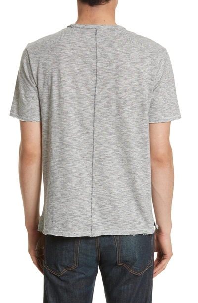 Shop Rag & Bone Owen Slim Fit Pocket T-shirt In Navy/ White