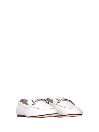 Shop Tod's Loafer In White Leather In Bianco Calce