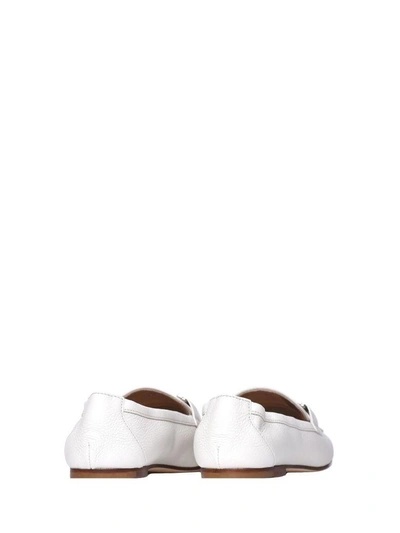 Shop Tod's Loafer In White Leather In Bianco Calce