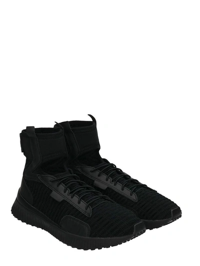 Shop Fenty X Puma Trainer Mid Geo Sneakers In Black