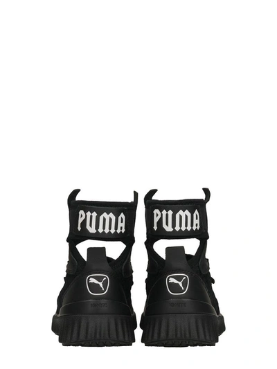 Shop Fenty X Puma Trainer Mid Geo Sneakers In Black