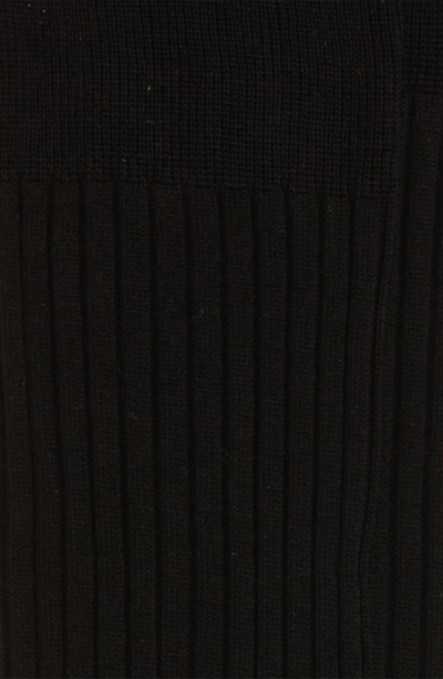 Shop Pantherella Cotton Lisle Blend Over The Calf Dress Socks In Black