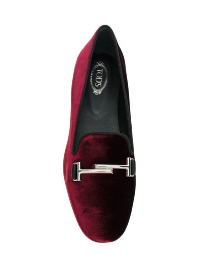 Shop Tod's Flat Shoes In Bordeaux