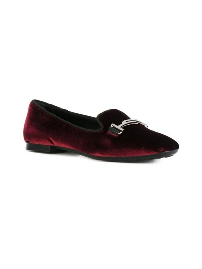 Shop Tod's Flat Shoes In Bordeaux