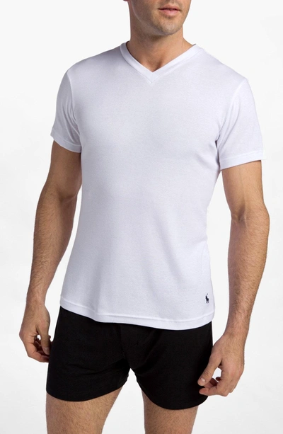Shop Polo Ralph Lauren 2-pack V-neck T-shirt In White/ White