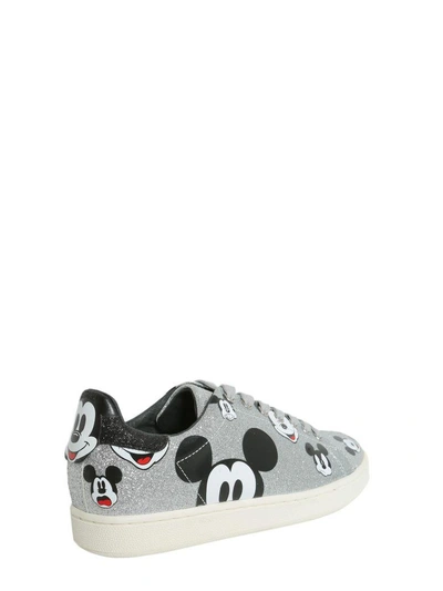 Shop Moa Usa Mickey Mouse Sneakers In Argento