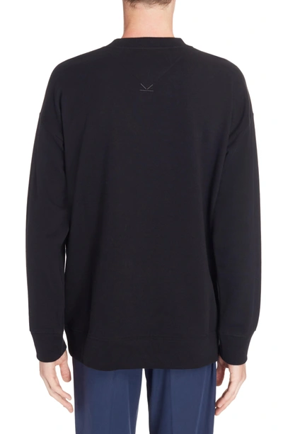 Shop Kenzo Embroidered Cursive Logo Sweatshirt In Black