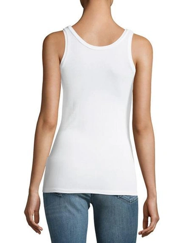 Shop Majestic Basic Soft Touch Scoop-neck Tank In White