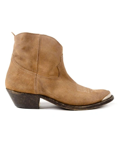 Shop Golden Goose Young Boots In Cuoio Suede