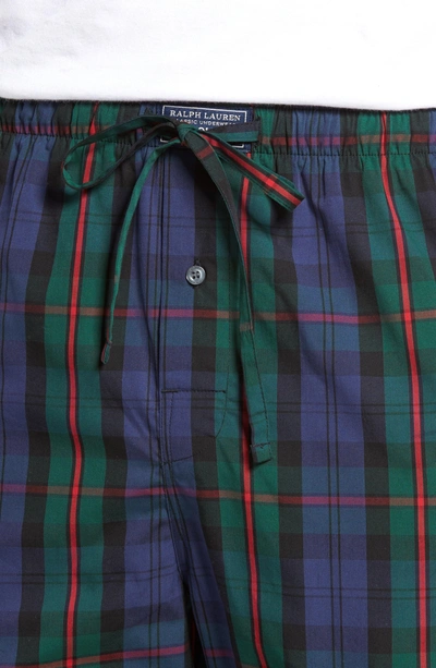 Shop Polo Ralph Lauren Cotton Pajama Shorts In George Plaid/ Red