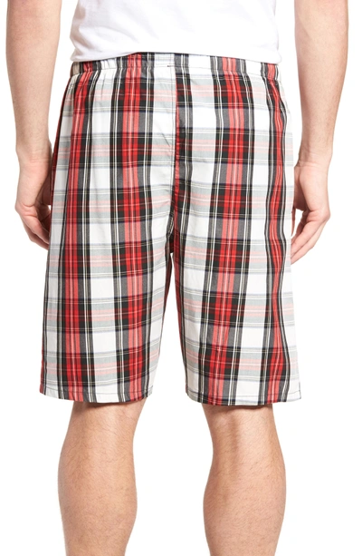 Shop Polo Ralph Lauren Cotton Pajama Shorts In Duke Plaid/ Polo Black