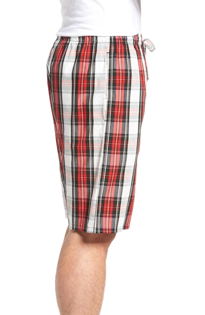Shop Polo Ralph Lauren Cotton Pajama Shorts In Duke Plaid/ Polo Black