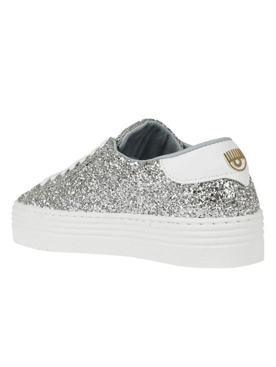 Shop Chiara Ferragni Logo Mania Sneakers In Glitter