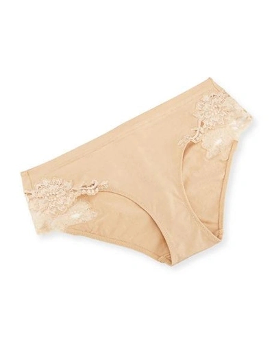 Shop La Perla Souple Lace Brazilian Briefs In Nude