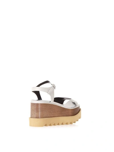 Shop Stella Mccartney Elyse White Faux Leather Sandals