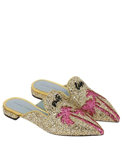 Shop Chiara Ferragni Ballet Flats Shoes Women  In Gold