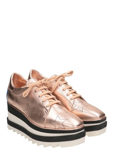 Shop Stella Mccartney Elyse Platform Shoes In Copper