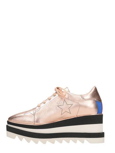 Shop Stella Mccartney Elyse Platform Shoes In Copper