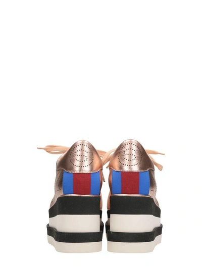 Shop Stella Mccartney Elyse Platform Shoes In Copper