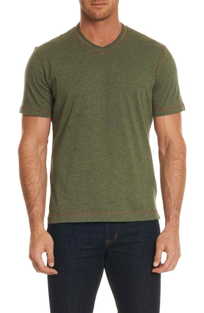 Shop Robert Graham Traveler V-neck T-shirt In Army