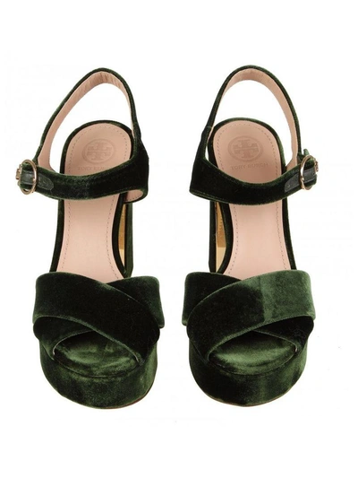 Shop Tory Burch Sandalo Con Platform Loretta In Green