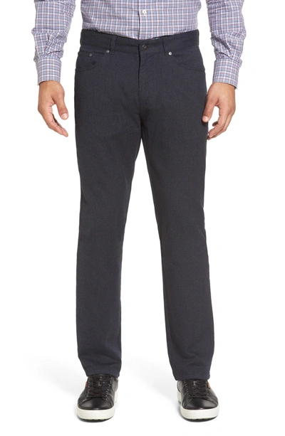 Shop Peter Millar Mountainside Flannel Five-pocket Pants In Navy