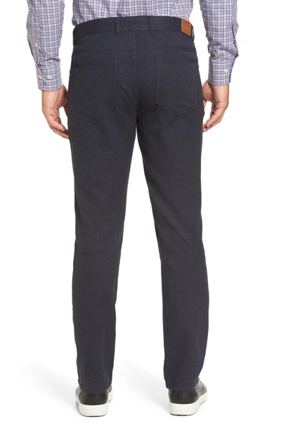 Shop Peter Millar Mountainside Flannel Five-pocket Pants In Navy