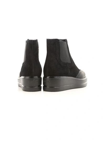 Shop Hogan H323 Suede Chelsea Boots In Black