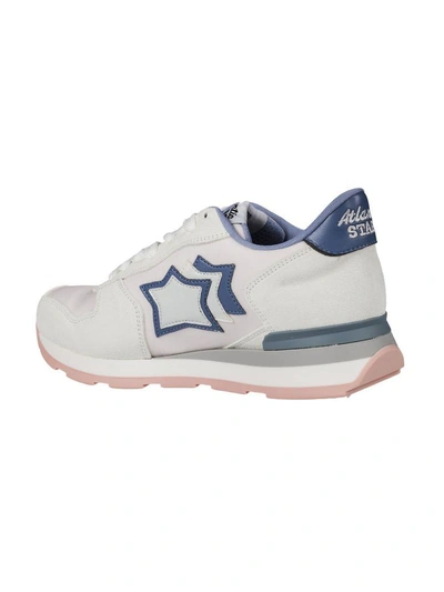 Shop Atlantic Stars Star Patch Sneakers In Bianco-rosa