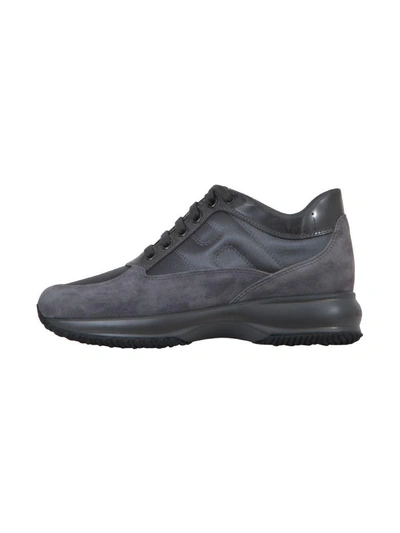 Shop Hogan Satin Interactive Sneaker In Grey