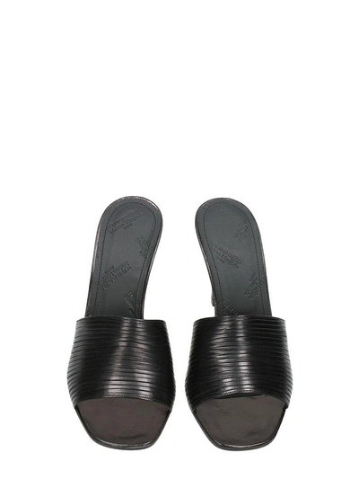 Shop Maison Margiela Black Leather Sandals