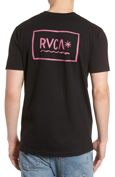 Shop Rvca Squiggle T-shirt In Black